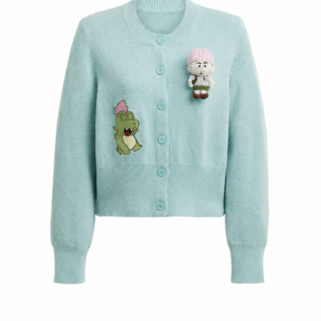 Light Blue Appliqué Cardigan