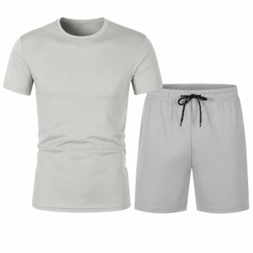 Light Grey T-Shirt and Shorts Set
