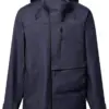 Heathered Navy Hooded Zip Jacket