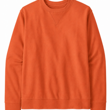 Orange Crewneck Long Sleeve Sweatshirt