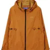 Burnt Orange Hooded Windbreaker Jacket