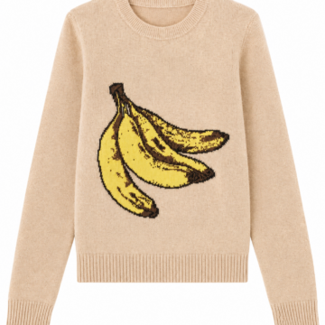 Beige Banana Graphic Sweater